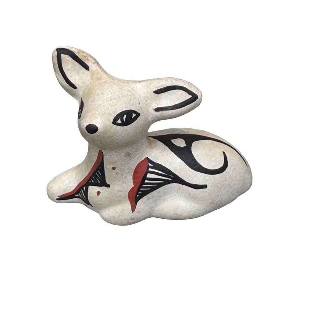 Vintage Acoma Pottery 2" Miniature Mini Deer Gazelle Figurine Art Sculpture